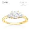 Thumbnail Image 1 of BLOOM Venice 18ct Yellow 1.50ct Lab Grown Diamond Radiant Trilogy Ring