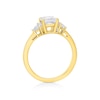 Thumbnail Image 3 of BLOOM Venice 18ct Yellow 1.50ct Lab Grown Diamond Radiant Trilogy Ring