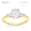 Thumbnail Image 1 of BLOOM Rome 18ct Yellow Gold  1.28ct Lab Grown Diamond Emerald & Tapered Baguette Trilogy Ring