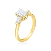 Thumbnail Image 2 of BLOOM Rome 18ct Yellow Gold  1.28ct Lab Grown Diamond Emerald & Tapered Baguette Trilogy Ring