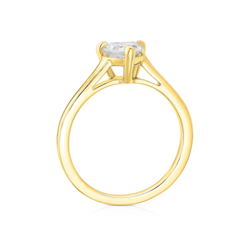 Main Image 3 of BLOOM Florence 18ct Yellow 1ct Lab Grown Diamond Heart Solitaire Ring