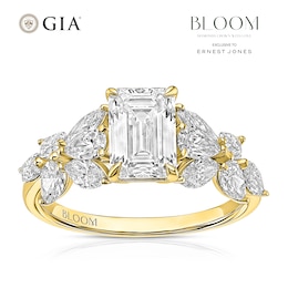 BLOOM Rome 18ct Yellow 2.74ct Lab Grown Diamond Marquise Floral Ring