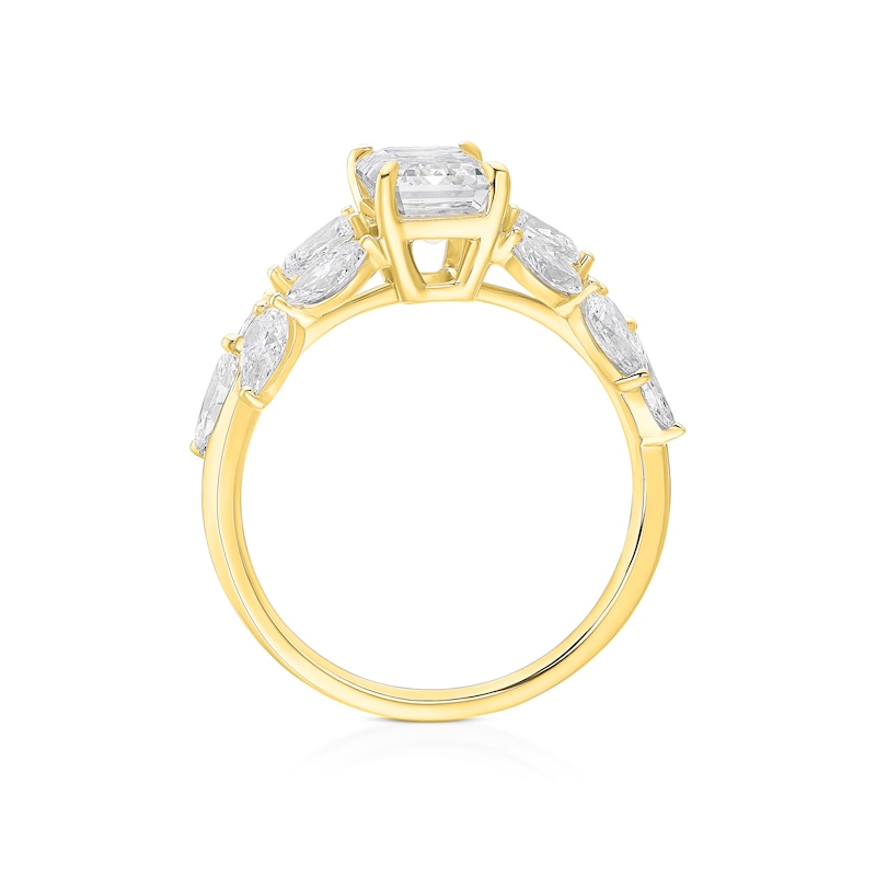 Main Image 3 of BLOOM Rome 18ct Yellow 2.74ct Lab Grown Diamond Marquise Floral Ring