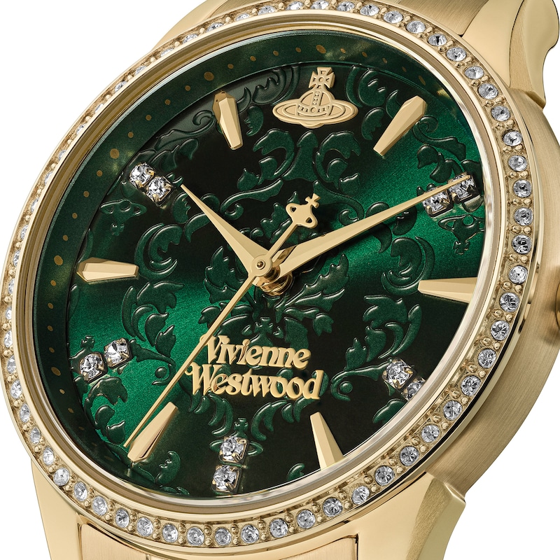 Main Image 2 of Vivienne Westwood Little Wallace Ladies' Quartz Green Dial Gold Stainless Steel Case & Bracelet