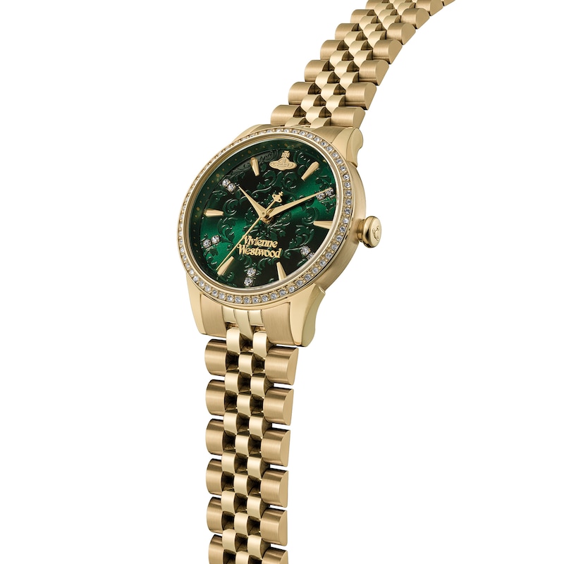 Main Image 3 of Vivienne Westwood Little Wallace Ladies' Quartz Green Dial Gold Stainless Steel Case & Bracelet