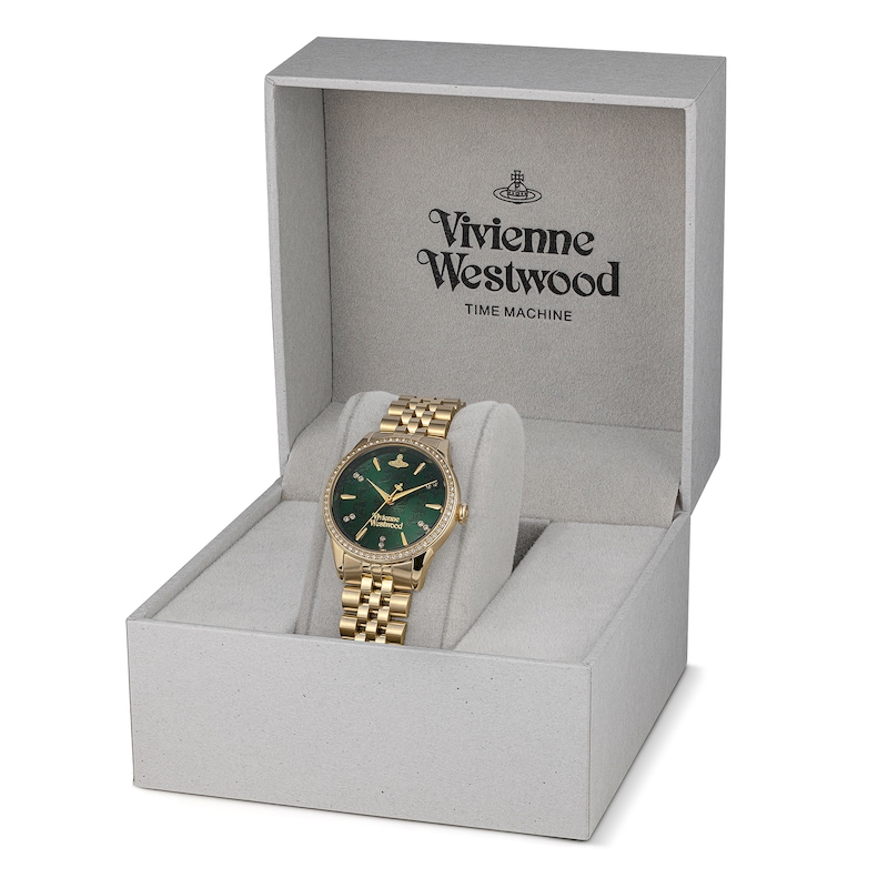 Main Image 7 of Vivienne Westwood Little Wallace Ladies' Quartz Green Dial Gold Stainless Steel Case & Bracelet