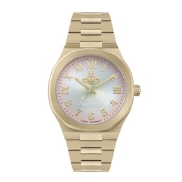 Vivienne Westwood Merton Multi Coloured Dial & Gold Stainless Steel Bracelet Watch