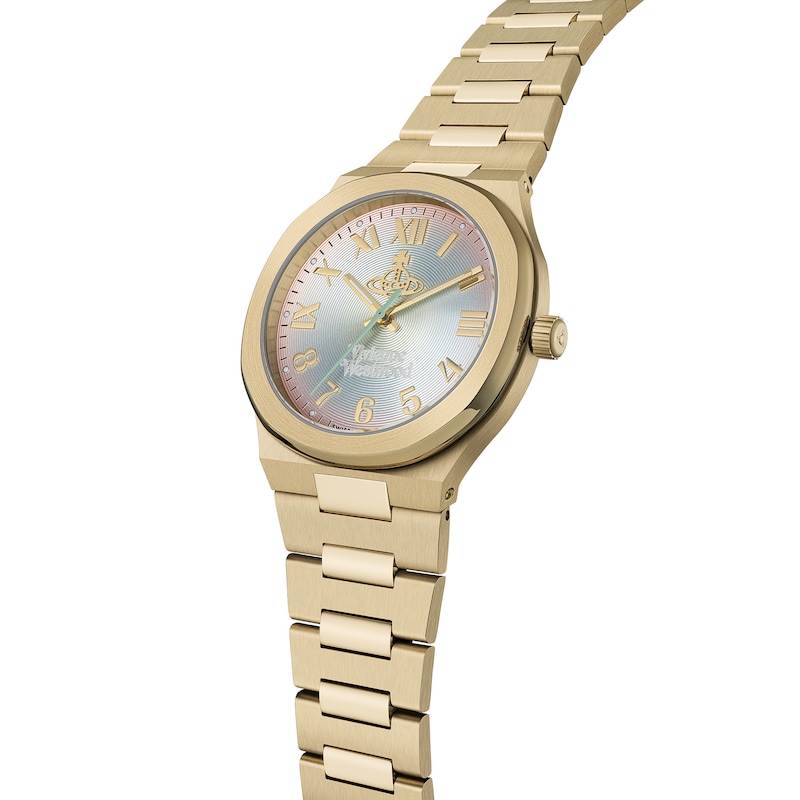 Main Image 3 of Vivienne Westwood Merton Multi Coloured Dial & Gold Stainless Steel Bracelet Watch