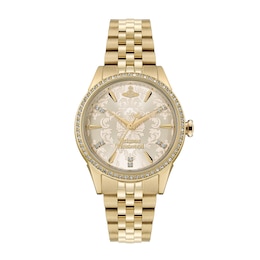 Vivienne Westwood Little Wallace Ladies' Quartz Champagne Dial Gold Stainless Steel Case & Bracelet