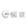 Thumbnail Image 3 of 18ct White Gold 0.50ct Diamond Solitaire Screw Back Earrings