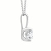 Thumbnail Image 3 of 18ct White Gold 1ct Diamond Solitaire Adjustable Pendant