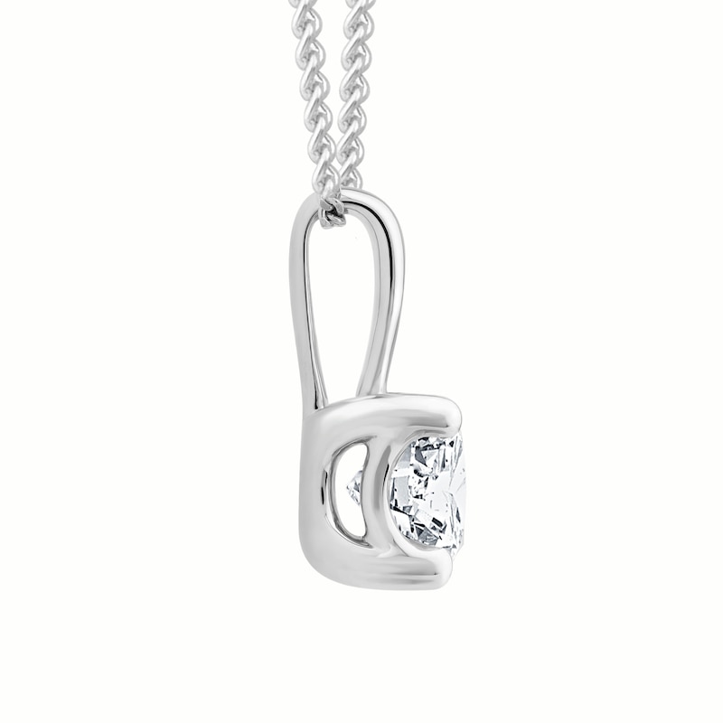 Main Image 3 of 18ct White Gold 1ct Diamond Solitaire Adjustable Pendant