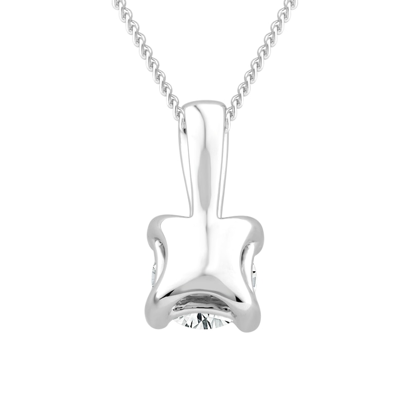 Main Image 4 of 18ct White Gold 1ct Diamond Solitaire Adjustable Pendant