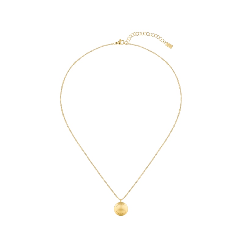 The Smart Minimalist - Gold Engraved Coin Necklace