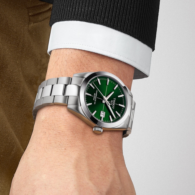 Tissot Gentleman Men's Green Dial & Stainless Steel Watch