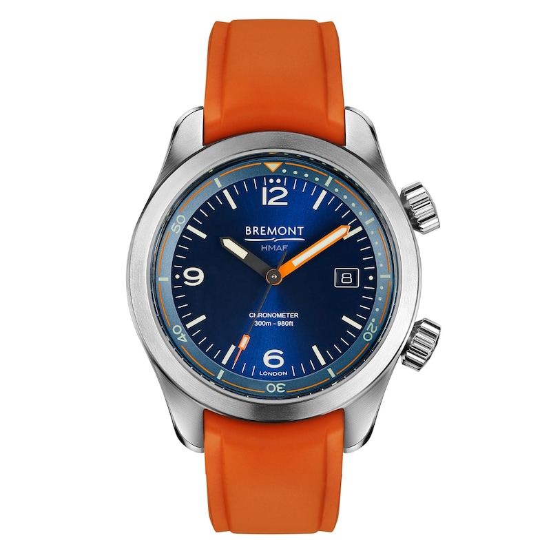 Main Image 1 of Bremont Argonaut Azure Men's Orange Rubber Strap Watch