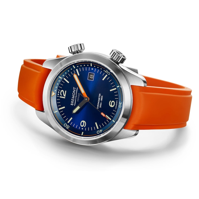 Main Image 4 of Bremont Argonaut Azure Men's Orange Rubber Strap Watch