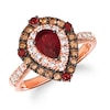 Thumbnail Image 0 of Le Vian 14ct Rose Gold 0.69ct Diamond Garnet Halo Ring