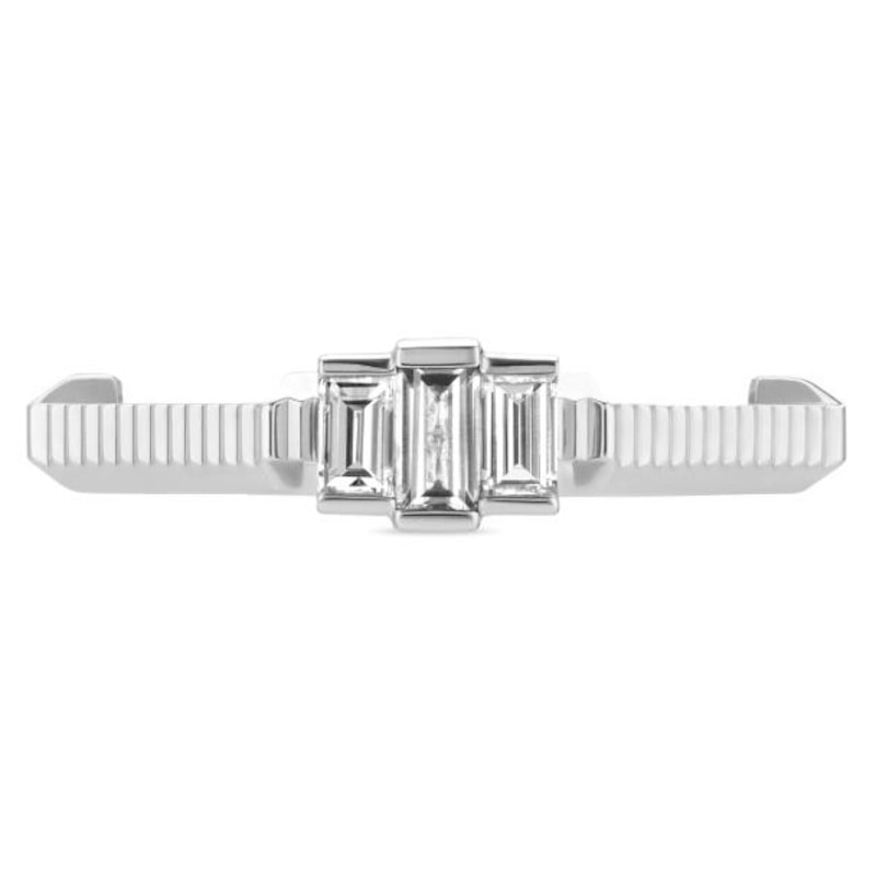 Gucci Link to Love 18ct White Gold Diamond M-N Trilogy Ring
