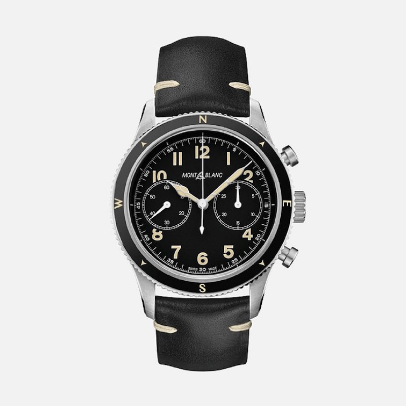 Main Image 1 of Montblanc 1858 Men’s Black Leather Strap Watch