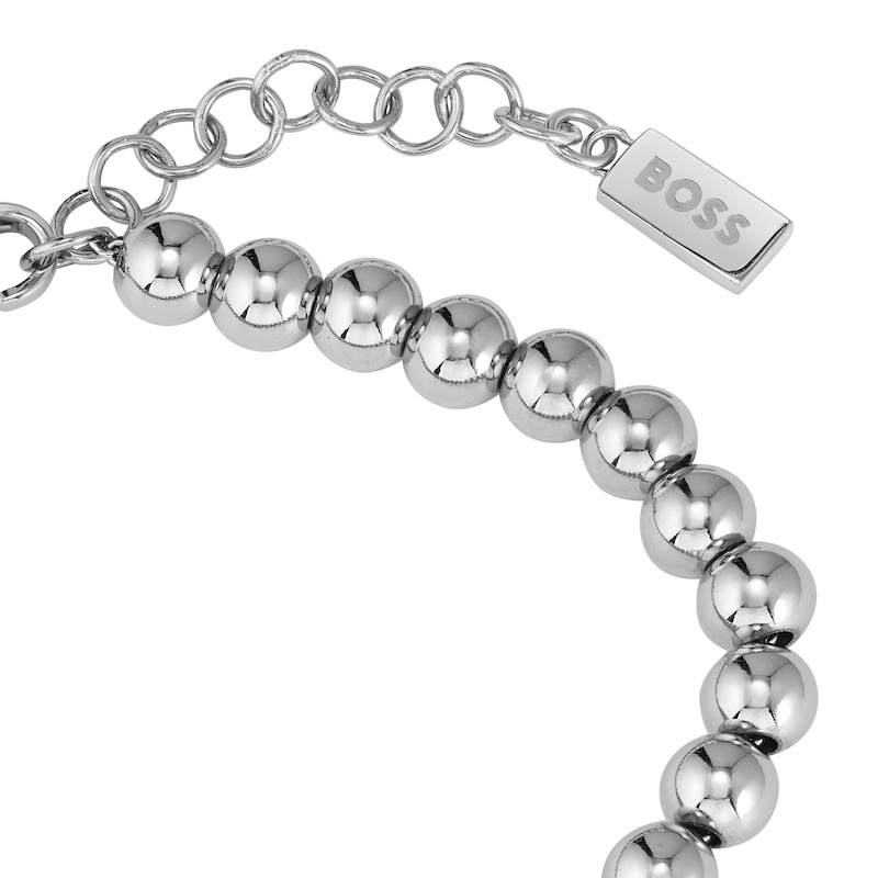 Main Image 3 of BOSS Medallion Ladies' Two Tone Beaded Bracelet