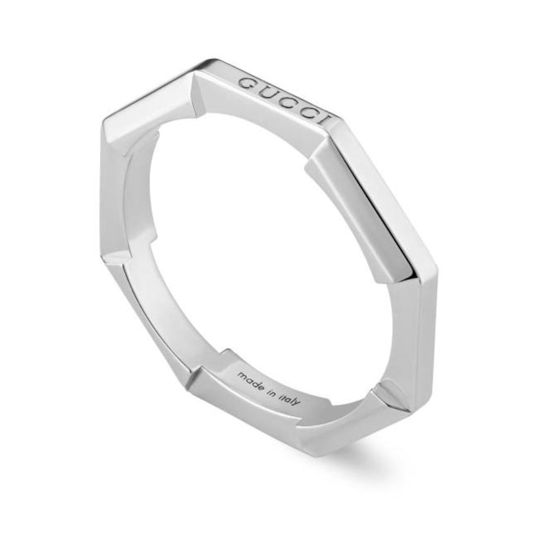 Gucci Link to Love 18ct White Gold M-N Ring