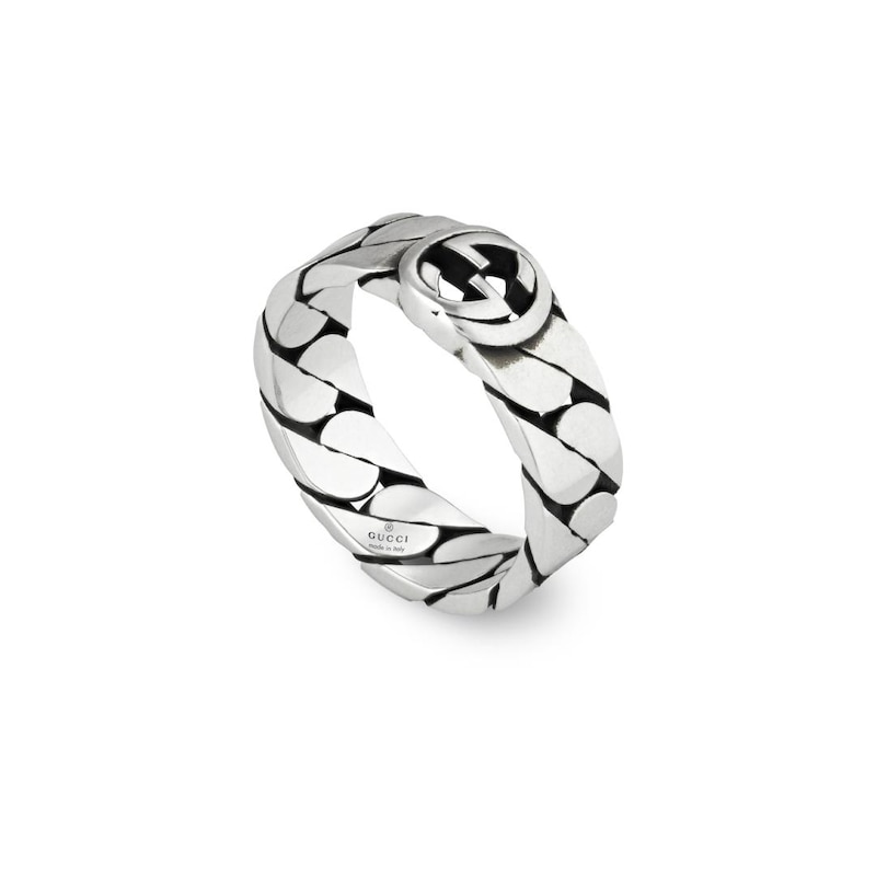 Gucci Interlocking Silver Size R Ring