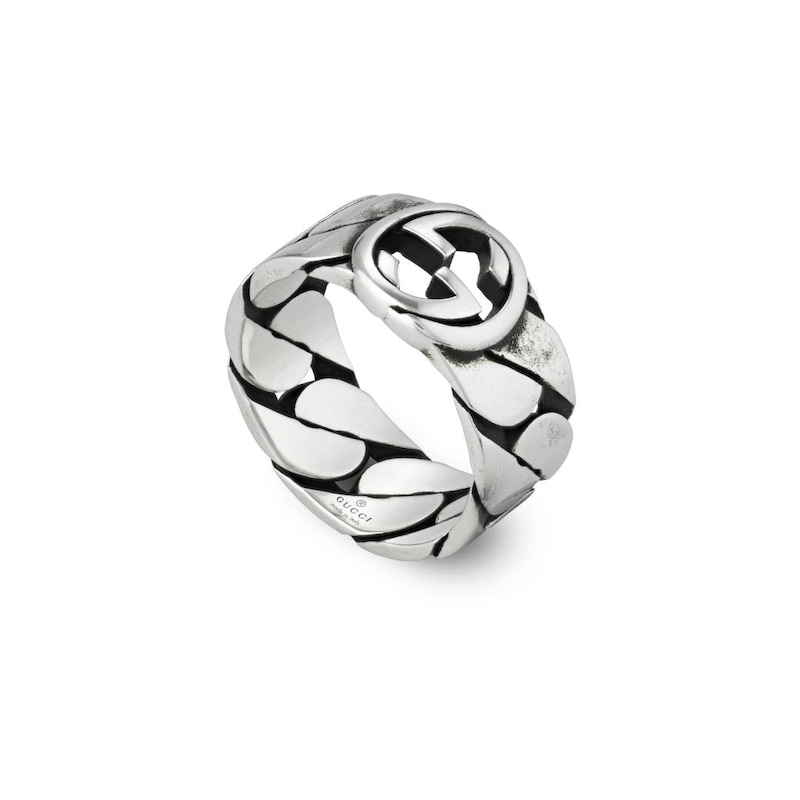 Gucci Interlocking Silver Size S Ring