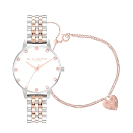 Olivia Burton Classics Ladies' Rose Gold Tone Watch Gift Set