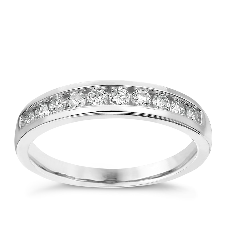 9ct White Gold 0.33ct Diamond Channel Set Eternity Ring