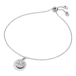 Michael Kors Brilliance Sterling Silver 7&quot; Disc Bracelet