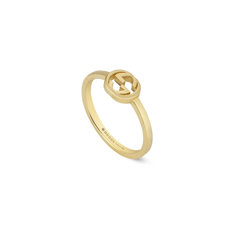Gucci Interlocking 18ct Yellow Gold Ring J