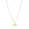 Thumbnail Image 0 of 9ct Yellow Gold Rope Chain T-Bar Necklace