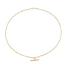 Thumbnail Image 1 of 9ct Yellow Gold Rope Chain T-Bar Necklace