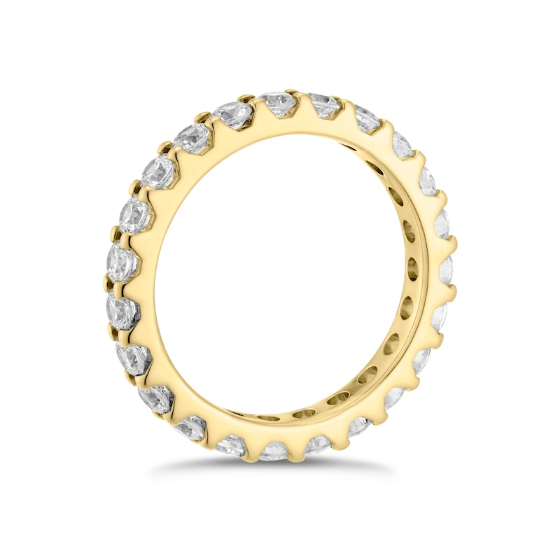 Main Image 2 of 18ct Yellow Gold 1.50ct Diamond Claw Set Full Eternity Ring