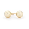 Thumbnail Image 1 of 9ct Yellow Gold 6mm Textured Sphere Stud Earrings