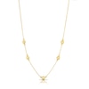 Thumbnail Image 1 of 9ct Yellow Gold 20&quot; Adjustable Bead Station Spiga Chain