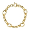 Thumbnail Image 1 of 9ct Yellow Gold 7.25 Inch Belcher Oval Chain Bracelet