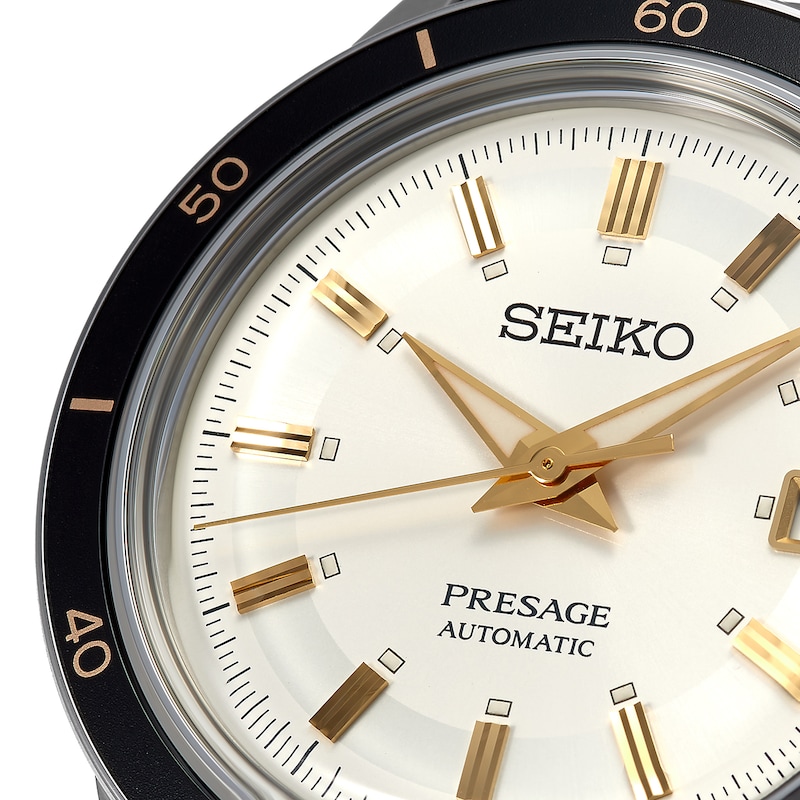 Seiko Presage Men’s Ivory Dial & Stainless Steel Bracelet Watch