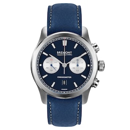 Bremont Alt1-C Men's Blue Leather Strap Watch