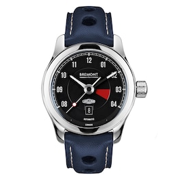 Bremont Jaguar MKIII Men's 43mm Blue Leather Strap Watch