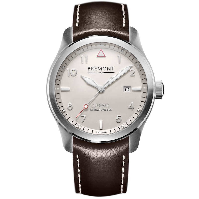 Main Image 1 of Bremont SOLO 43 Men's Stainless Steel Leather Strap Watch