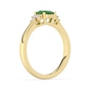 Thumbnail Image 2 of 18ct Yellow Gold Emerald & 0.16ct Diamond Ring