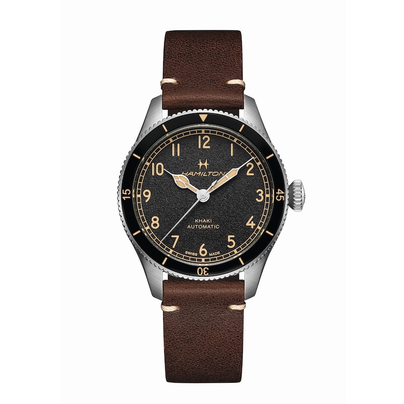 Main Image 1 of Hamilton Pilot Pioneer Aviation Men's Brown Leather Watch