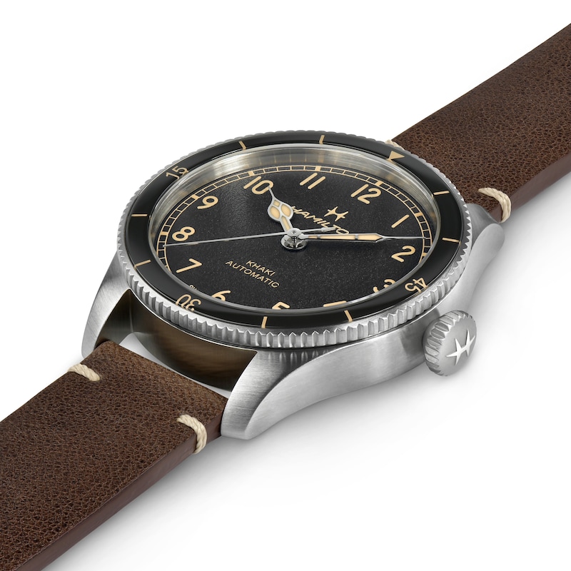 Main Image 2 of Hamilton Pilot Pioneer Aviation Men's Brown Leather Watch