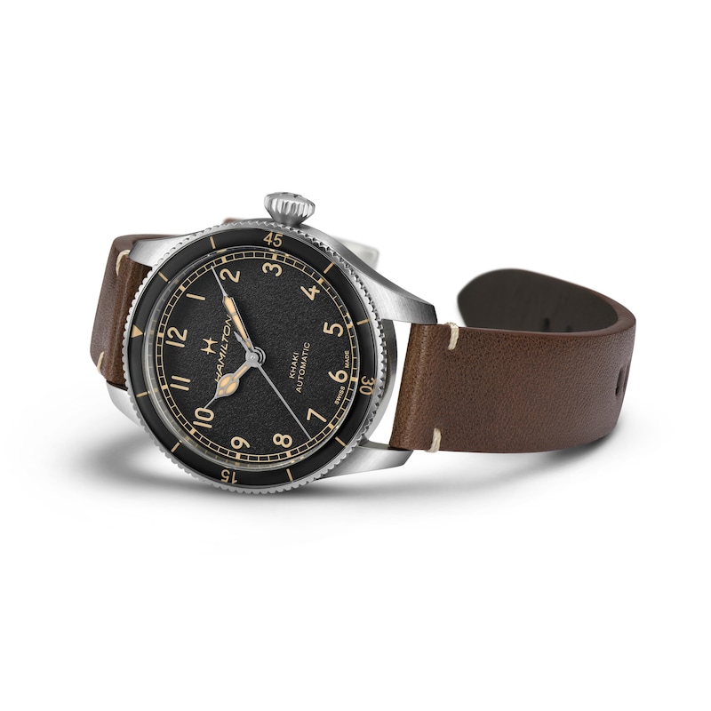 Main Image 3 of Hamilton Pilot Pioneer Aviation Men's Brown Leather Watch