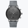 Thumbnail Image 1 of MVMT Blacktop Men's Grey Leather Strap Watch