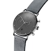 Thumbnail Image 2 of MVMT Blacktop Men's Grey Leather Strap Watch