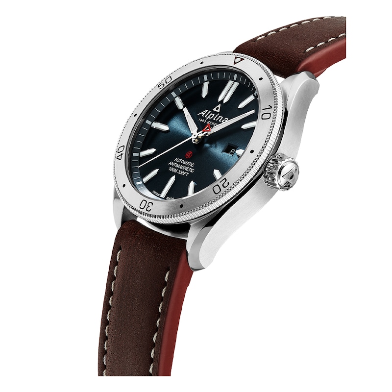 Main Image 2 of Alpina Alpiner 4 Men's Automatic Brown Leather Strap Watch