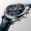 Thumbnail Image 2 of Longines Master Collection Men's Blue Leather Strap Watch